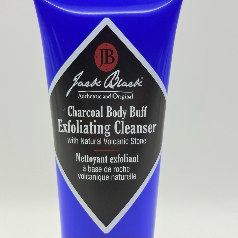 Jack Black Charcoal Body Buff Exfoliating Cleanser 3 oz Natural Volcanic Stone - Picture 2 of 7